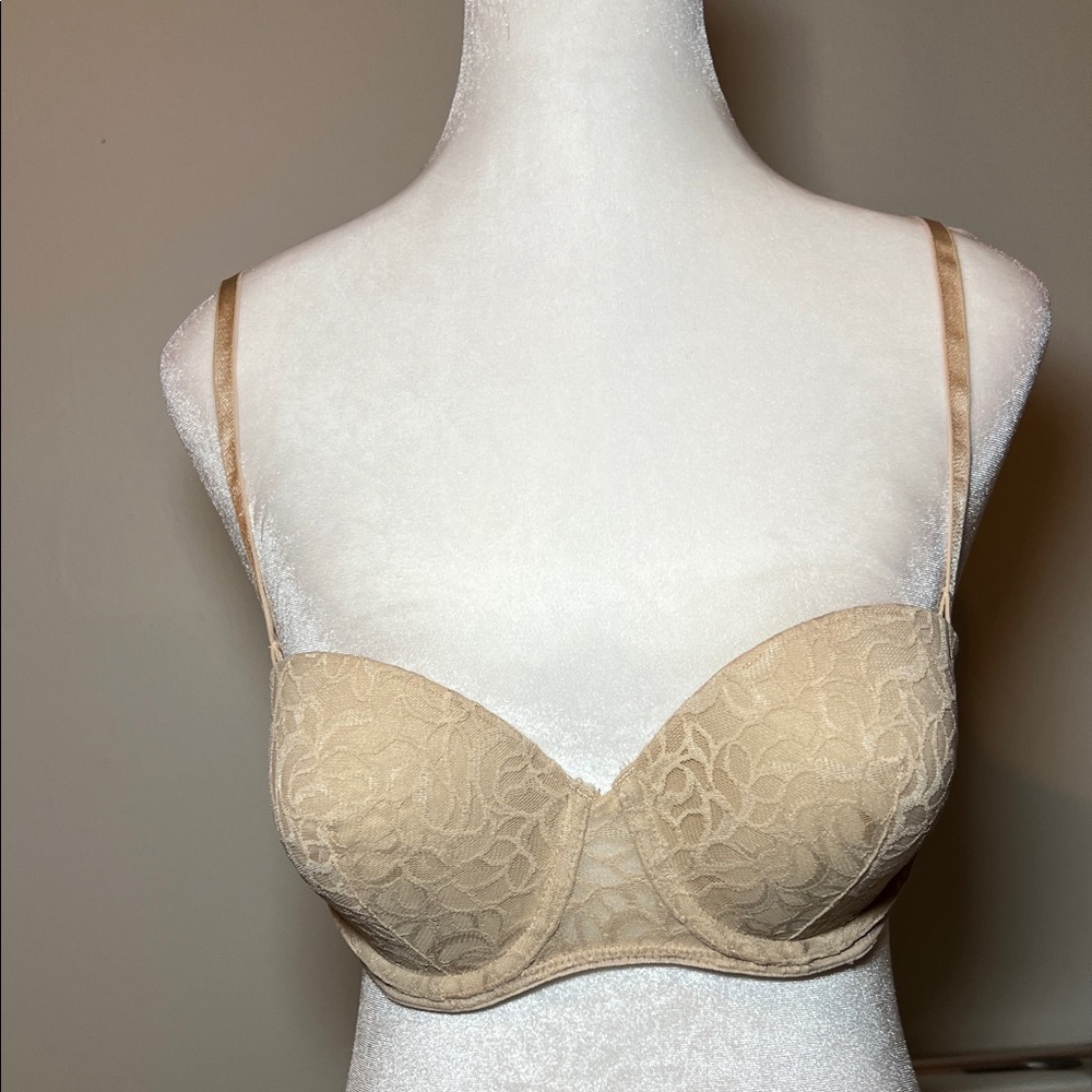 Maidenform Lace Underwire Balconette Bra - Beige Size B36 
Convertible multi-way